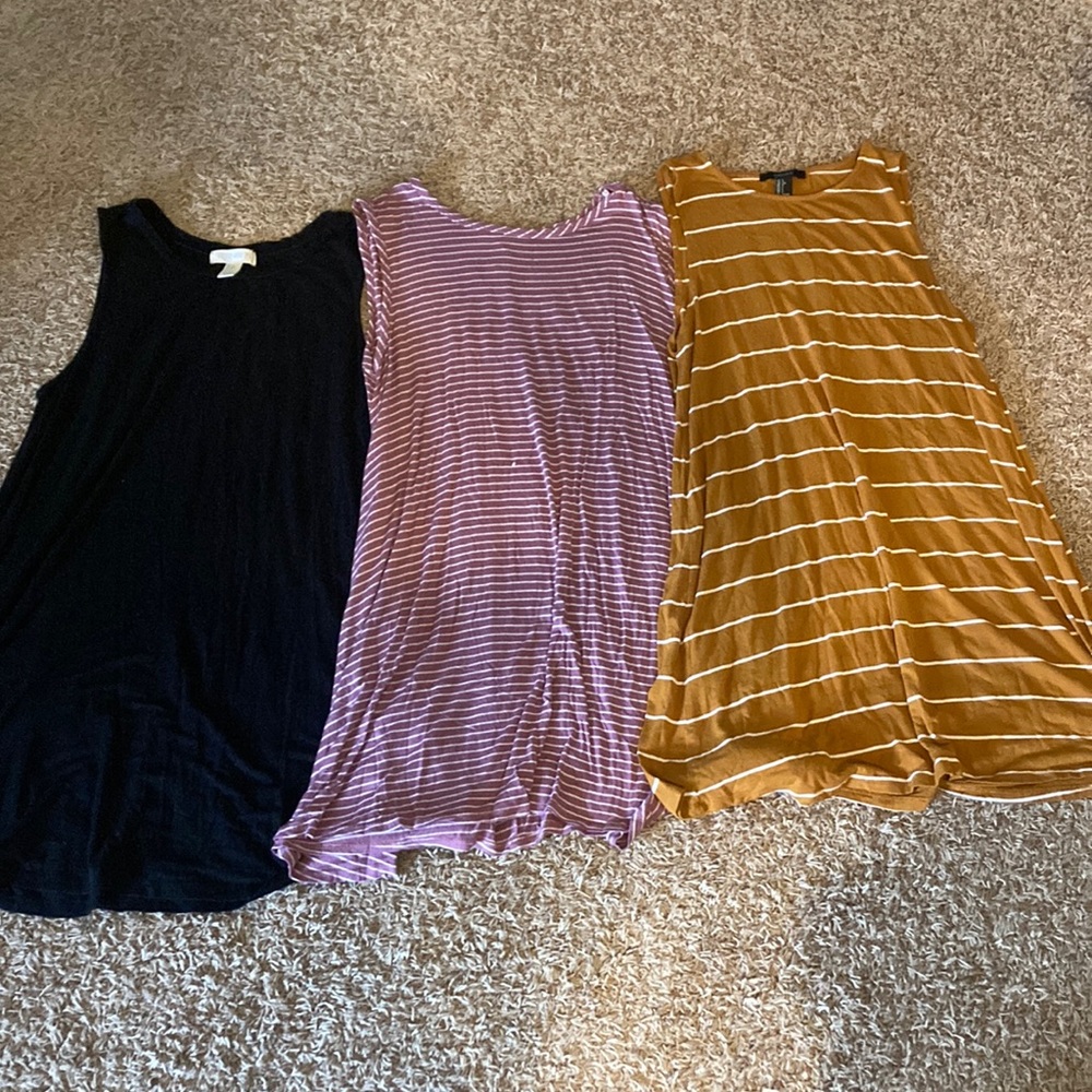 Lot of 3 tank top dresses size L